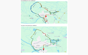 Les parcours du 15kms et du relais